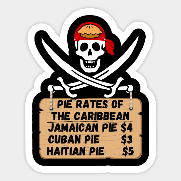 Pie Rates of the Caribbean Sticker by Caregiverology